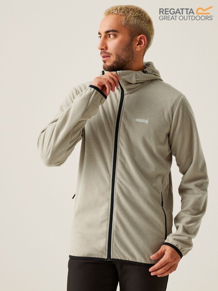 Cream - Regatta Mens Tahill Twill Hooded Fleece (AH5902) | 251 LEI