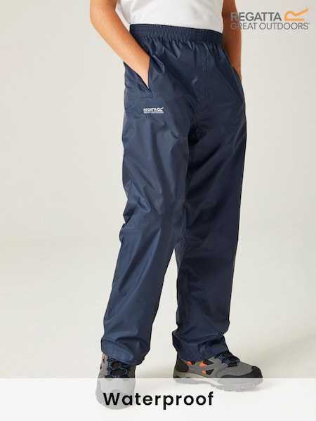 Regatta Blue Kids Pack It Waterproof Overtrousers (AH5953) | €22.50