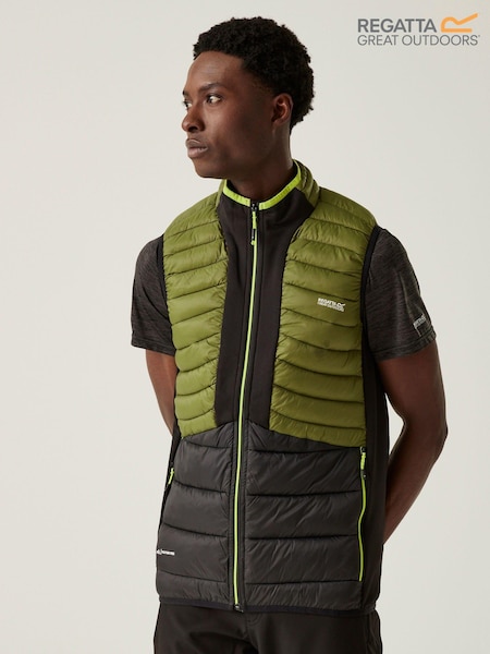 Regatta Green Mens Leedre Hybrid Bodywarmer (AH5980) | €35