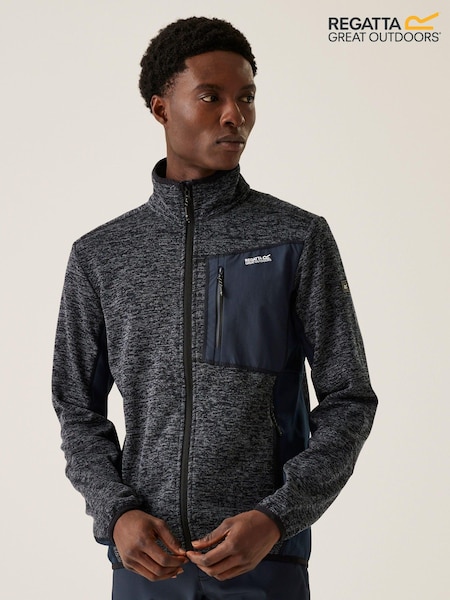 Regatta Blue Mens Baslinn Marl Knit-Effect Fleece (AH5986) | R$ 415