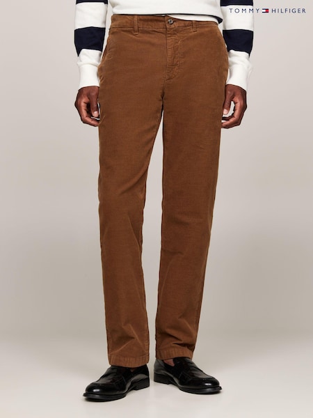 Tommy Hilfiger Brown Denton Corduroy Chino Trousers (AH6037) | €86