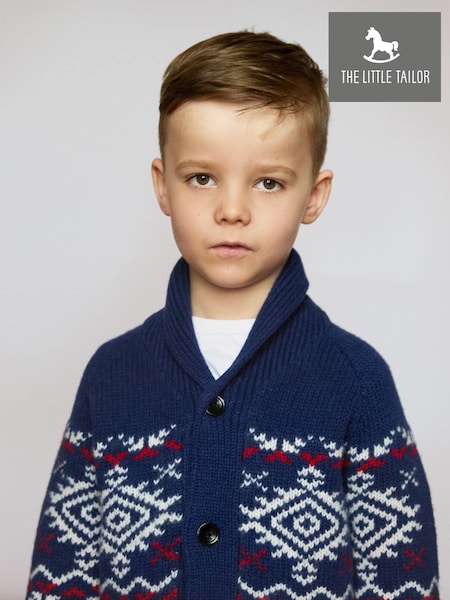 modra - The Little Tailor Kids Chunky Knit Christmas Cardigan (AH6042) | € 27