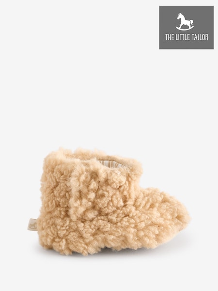 Бежевый - The Little Tailor Baby Plush Lined Chunky Sherpa Booties Fleece (AH6047) | €21