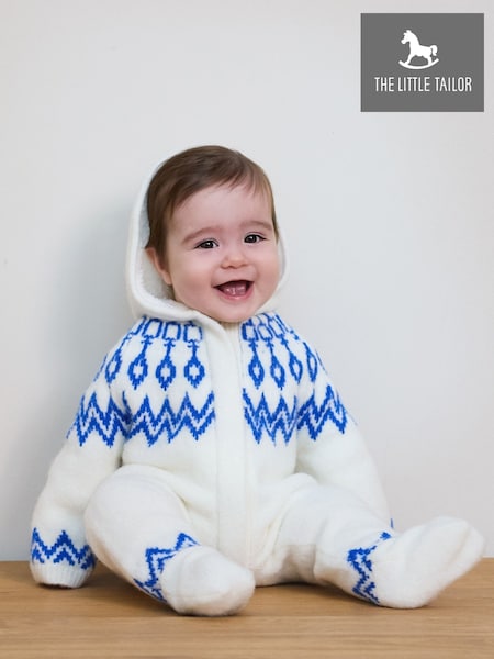 The Little Tailor Baby Soft Knitted Lined Christmas Pramsuit (AH6048) | AED314