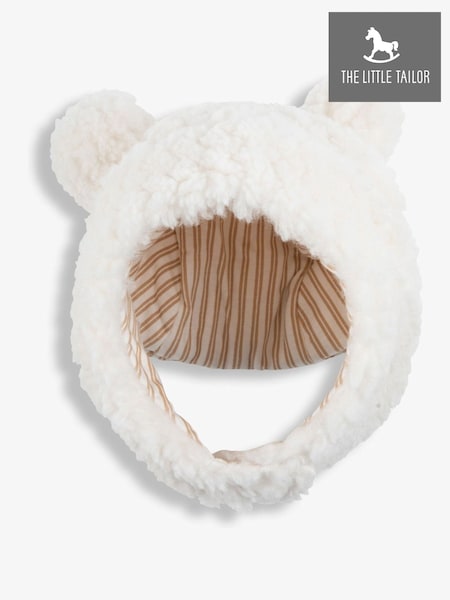 The Little Tailor Baby Cream Plush Chunky Sherpa Fleece Trapper Hat (AH6050) | ‏82 د.إ.‏