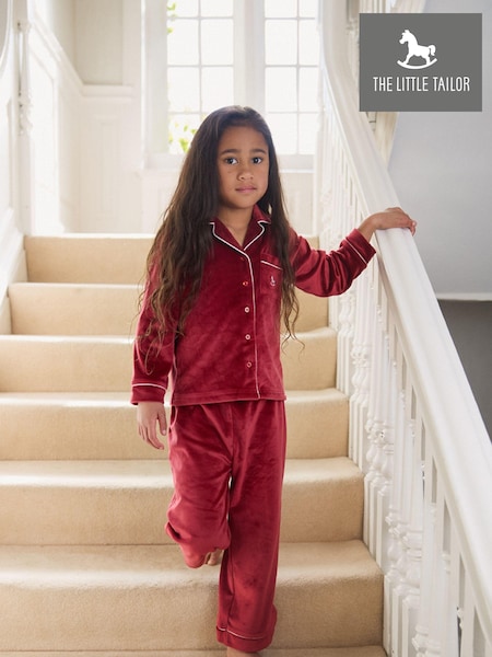 The Little Tailor Kids Luxury Soft Touch Velour Christmas Pyjamas (AH6057) | AED175 - AED186