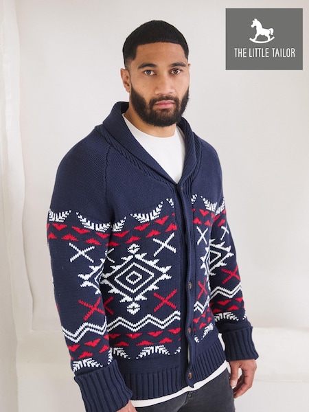 Синій - The Little Tailor Chunky Knit Christmas Cardigan (AH6058) | 4 806 грн