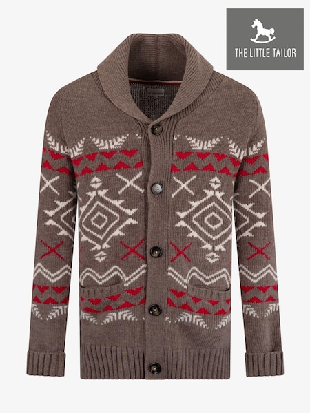 Коричневий - The Little Tailor Chunky Knit Christmas Cardigan (AH6064) | 4 806 грн