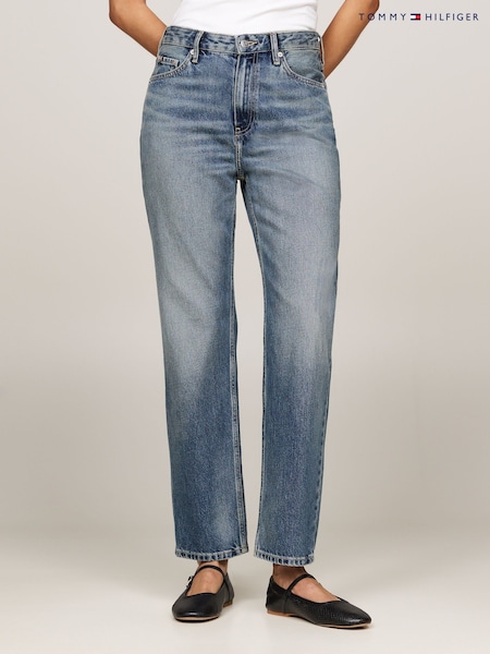 Tommy Hilfiger Blue 100% Cotton Classic Straight Jeans (AH6081) | $188