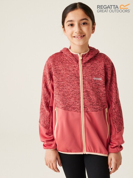 Rosa - Regatta Kids Dissolver IX Full Zip Fleece med glidelås (AH6137) | kr400