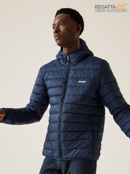 Regatta Blue Mens Hooded Marizion Baffled Jacket (AH6217) | €74