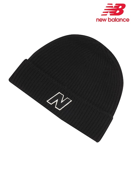New Balance Black Winter Watchman Block N Beanie (AH6278) | €33