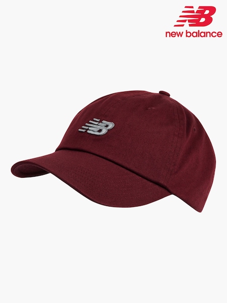 אדום - New Balance 6-panel Classic 100% Cotton Hat (AH6279) | ‏101‏₪