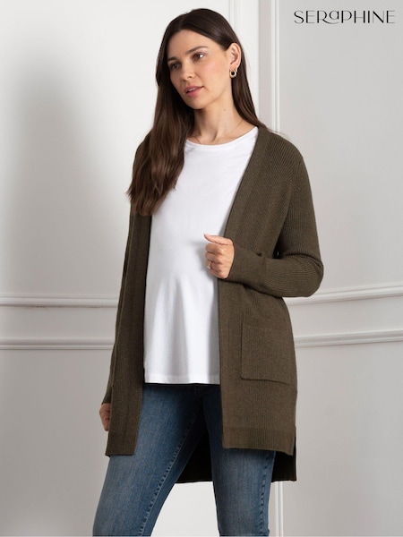 Seraphine Green Maternity Knit Tabbard Side Cardigan (AH6355) | € 69