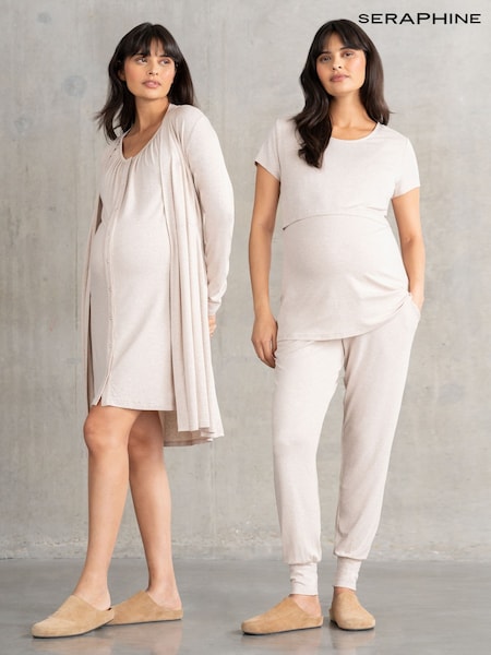 Seraphine Cream Maternity Sleep Set 4 Piece (AH6366) | €152