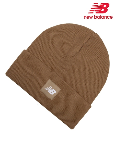 New Balance Brown Flying Knit Cuffed Beanie (AH6383) | €28