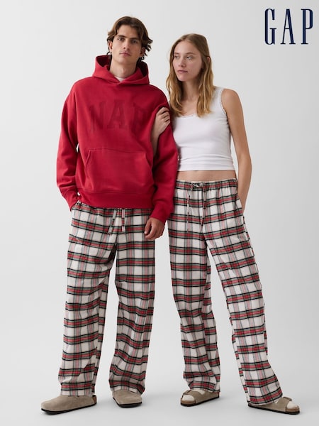 Red & White Check - Gap Softest Flannel Pyjama Bottoms