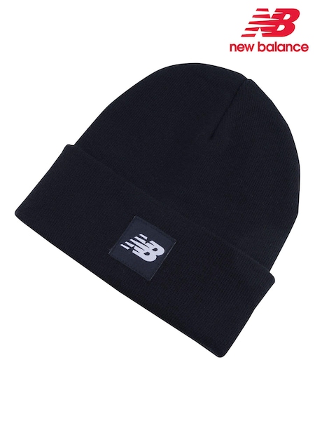 New Balance Black Flying Knit Cuffed Beanie (AH6459) | €28