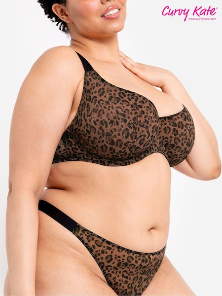 Curvy Kate Leopard Print Cool Cat Scooped Multiway Balcony Bra (AH6463) | €35