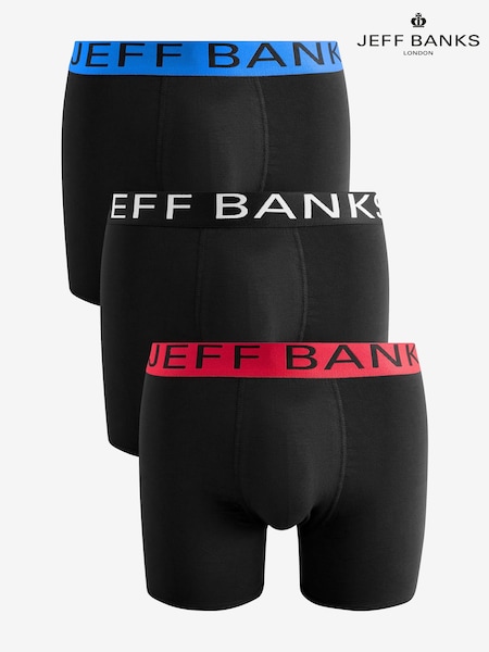 Jeff Banks Black Super Soft Bamboo Boxers 3 Pack (AH6481) | €21