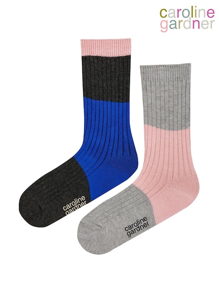 Caroline Gardner Charcoal Grey Supersoft Bamboo Leisure Socks 2 pack (AH6509) | €8