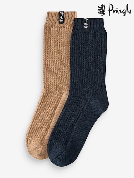 Pringle Natural Textured Knit Boot Socks 2 pack (AH6535) | €11