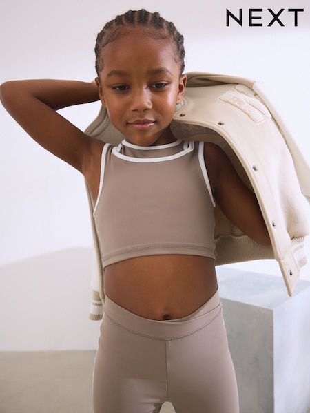 Verde caqui - Sports Crop Top (5-16yrs) (AH6557) | 12 € - 19 €