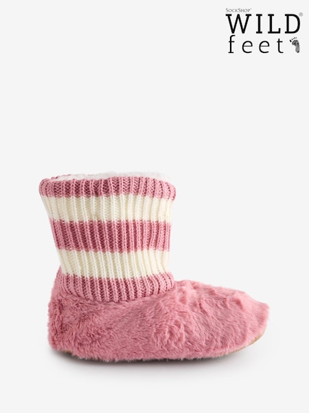 Розовый - Wild Feet Fashion Bootie Slippers (AH6559) | €8