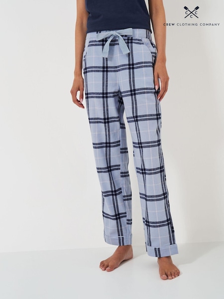 Crew Clothing 100% Cotton Brushed Flannel Checked Lounge Trousers (AH6585) | ‏193 ر.ق.