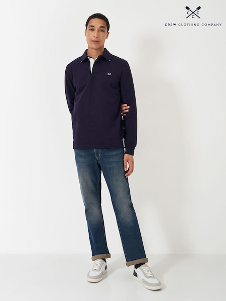 Crew Clothing Company Blue Classic Rugby 100% Cotton Shirt (AH6652) | €73