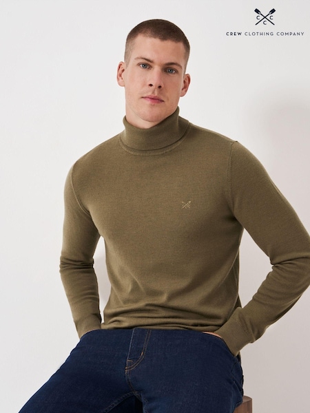 Crew Clothing Brown Merino Roll Neck Knit Jumper (AH6696) | R$ 790