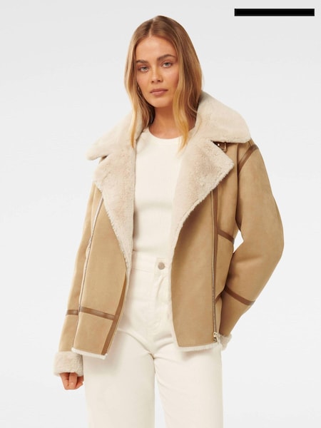 Forever New Brown Jen Aviator Jacket (AH6702) | €84
