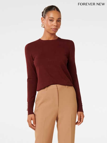 Forever New Red Katie Crew Neck Sweater (AH6706) | €25