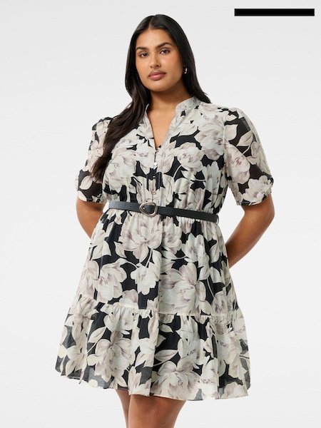 Forever New Brinkley Curve Puff Sleeves Mini Dress With a Touch Of Linen (AH6721) | 78 €