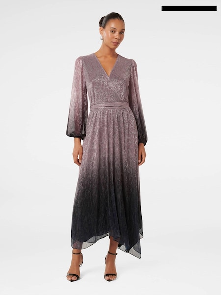Forever New Pink Gisele Ombre Plisse Maxi Dress (AH6746) | €102