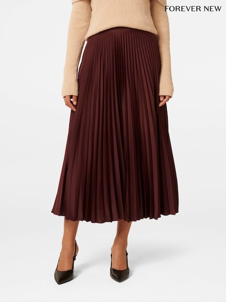 Forever New Purple Estelle Satin Pleated Maxi Skirt (AH6747) | € 70