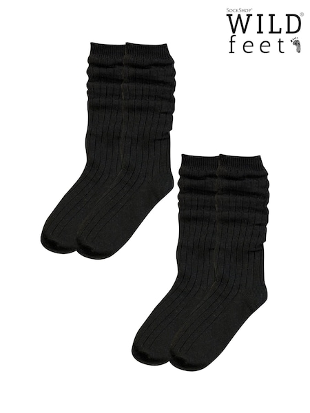 Wild Feet Black Leisure Slouch Socks (AH6768) | ₪80