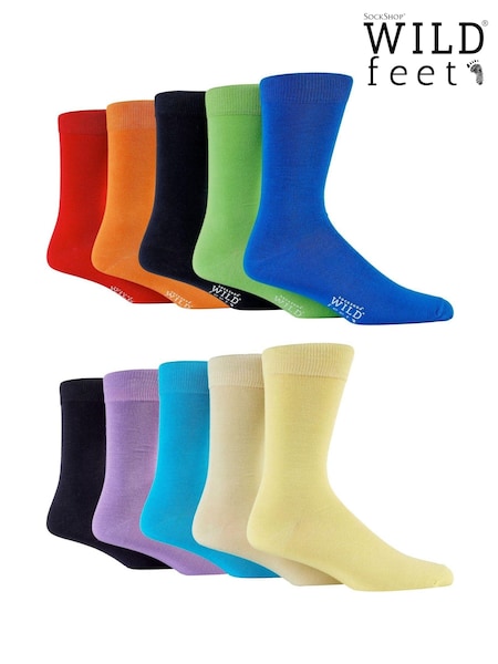Wild Feet Blue Pop Colour Bamboo Socks (AH6773) | AED116