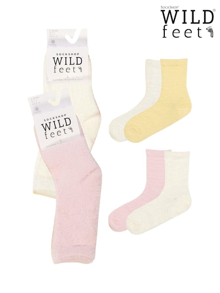 Wild Feet Super Fluffy Feather Yarn Socks (AH6784) | 57 LEI