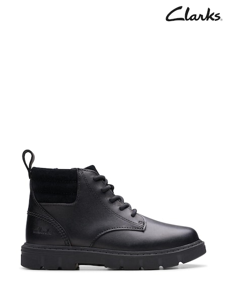 Clarks Black Leather LorcamTrail Boots (AH6827) | €31