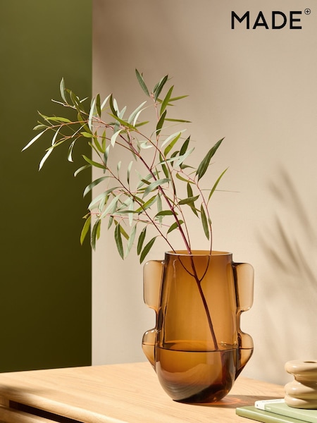 MADE.COM Brown Mira Glass Vase (AH6916) | €29