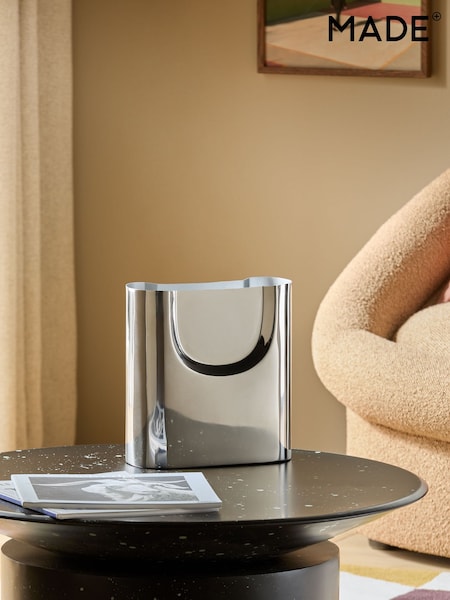 MADE.COM Chrome Juro Stainless Steel Vase (AH6925) | €52