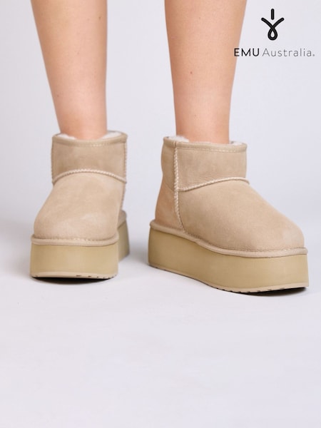 EMU Australia Nude Stinger Micro Flatform Sheepskin Boots (AH6985) | €177