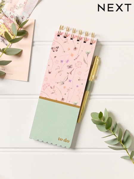 Pink Country Floral List Pad and Pen (AH7103) | BGN 15