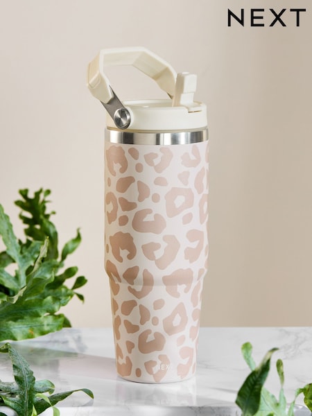 Cream Leopard Print Water Bottle (AH7110) | €18