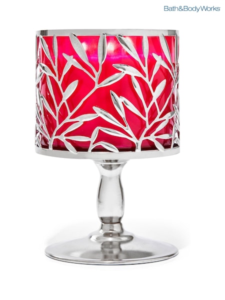 Bath & Body Works Nickel Vine Leaf Pedestal 3-Wick Candle Holder (AH7475) | €38