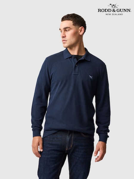 Blue - Regular Rodd & Gunn Long Sleeves Polo Shirt
