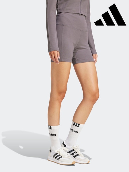adidas Purple Long Rib Bike Shorts (AH8051) | R$ 275
