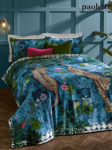 Paoletti Azure Majorelle 100% Cotton Sateen Duvet Cover Set (AH8180) | €76 - €92