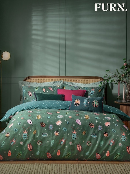Furn Green Beetalis Jewel Insect Duvet Cover Set (AH8190) | R$ 190 - R$ 355
